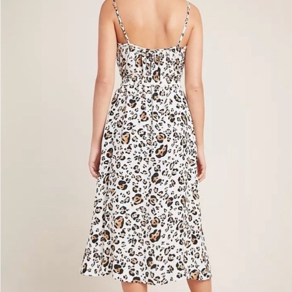 Anthropologie Corey Lynn Calter Leopard Print Arabella S Midi Dress Belted NWOT - Picture 2 of 12